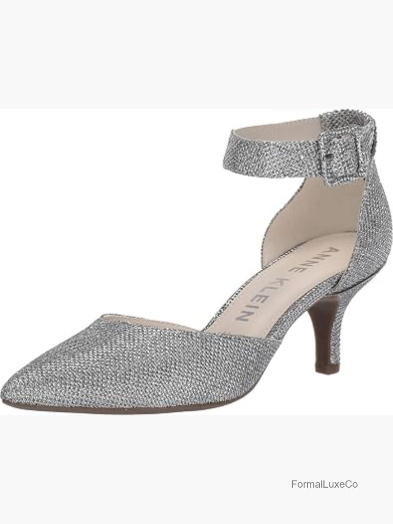 Iflex Pump With Kitten Heel And Buckle Ankle Strap